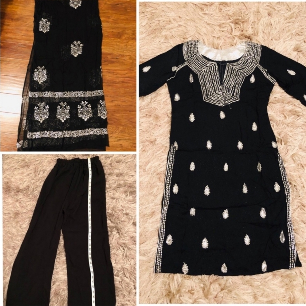 ⭐Bollywood indian black salwar 3 piece set⭐